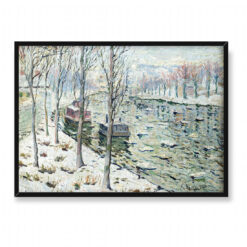 Ernest Lawson Scena nad kanałem zimą 70×50