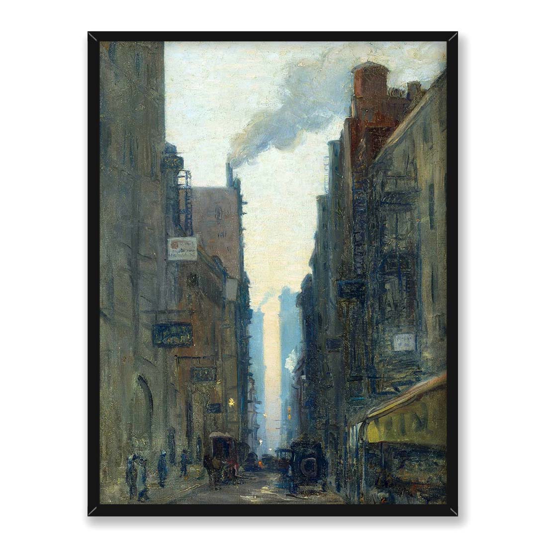 Ernest Lawson Scena uliczna w Nowym Jorku 30x40 w RAMIE