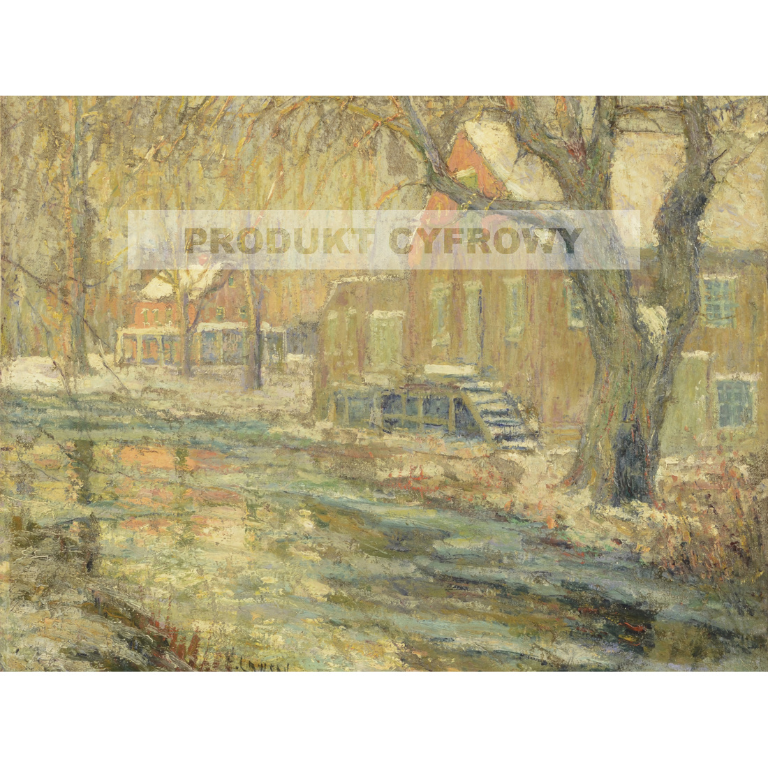 Ernest Lawson Topniejący śnieg — produkt cyfrowy do pobrania