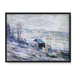 Ernest Lawson Wietrzny dzień nad rzeką Bronx 40×30