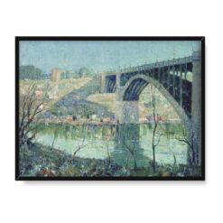 Ernest Lawson Wiosenna noc nad rzeką Harlem 40×30