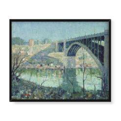 Ernest Lawson Wiosenna noc nad rzeką Harlem 50×40