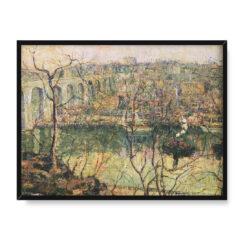 Ernest Lawson Wysoki Most Wczesny Księżyc 40×30