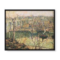 Ernest Lawson Wysoki Most Wczesny Księżyc 50×40