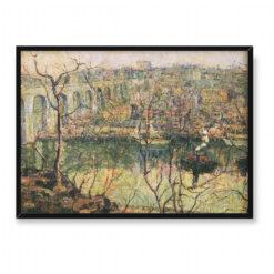 Ernest Lawson Wysoki Most Wczesny Księżyc 70×50