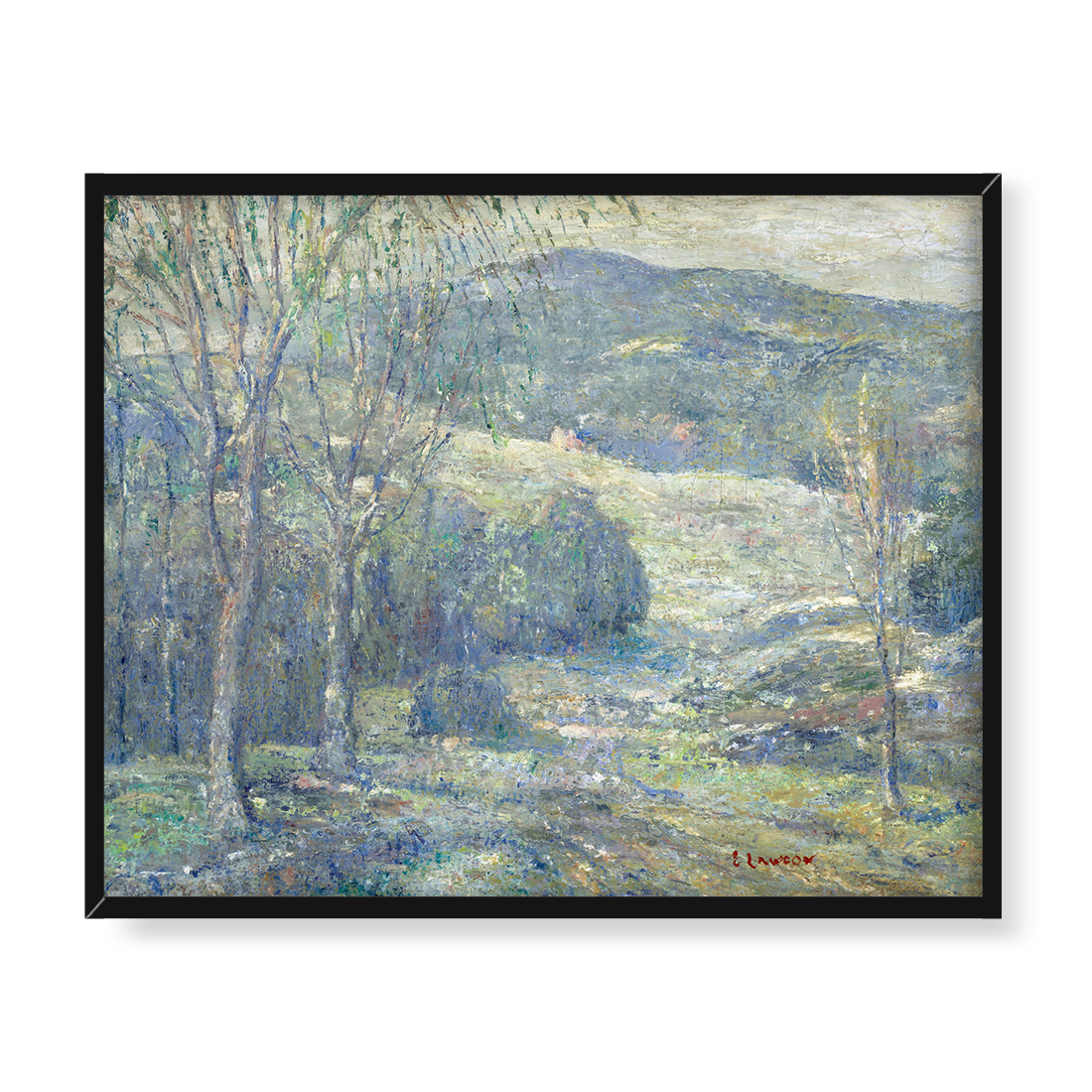Ernest Lawson Zimowe wzgórza 50x40 w RAMIE