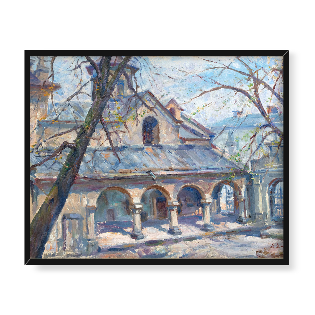 Erno Erb Dziedziniec Katedry Ormiańskiej we Lwowie 50x40 w RAMIE