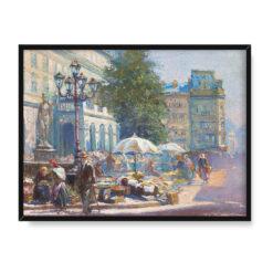 Erno Erb Przekupki na rynku we Lwowie 30×40