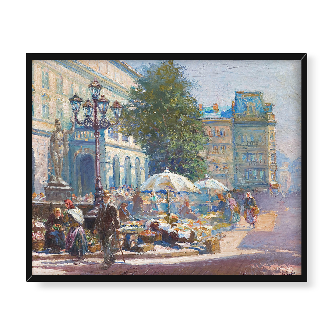 Erno Erb Przekupki na rynku we Lwowie 50x40