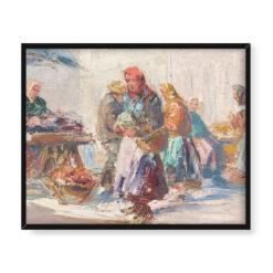 Erno Erb Przekupki na targu 50×40