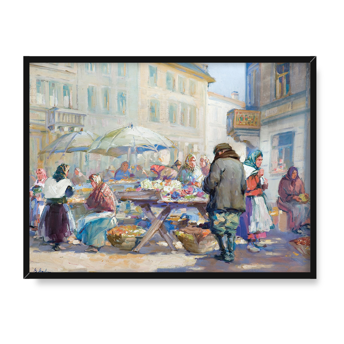 Erno Erb Targowisko 30x40 w RAMIE