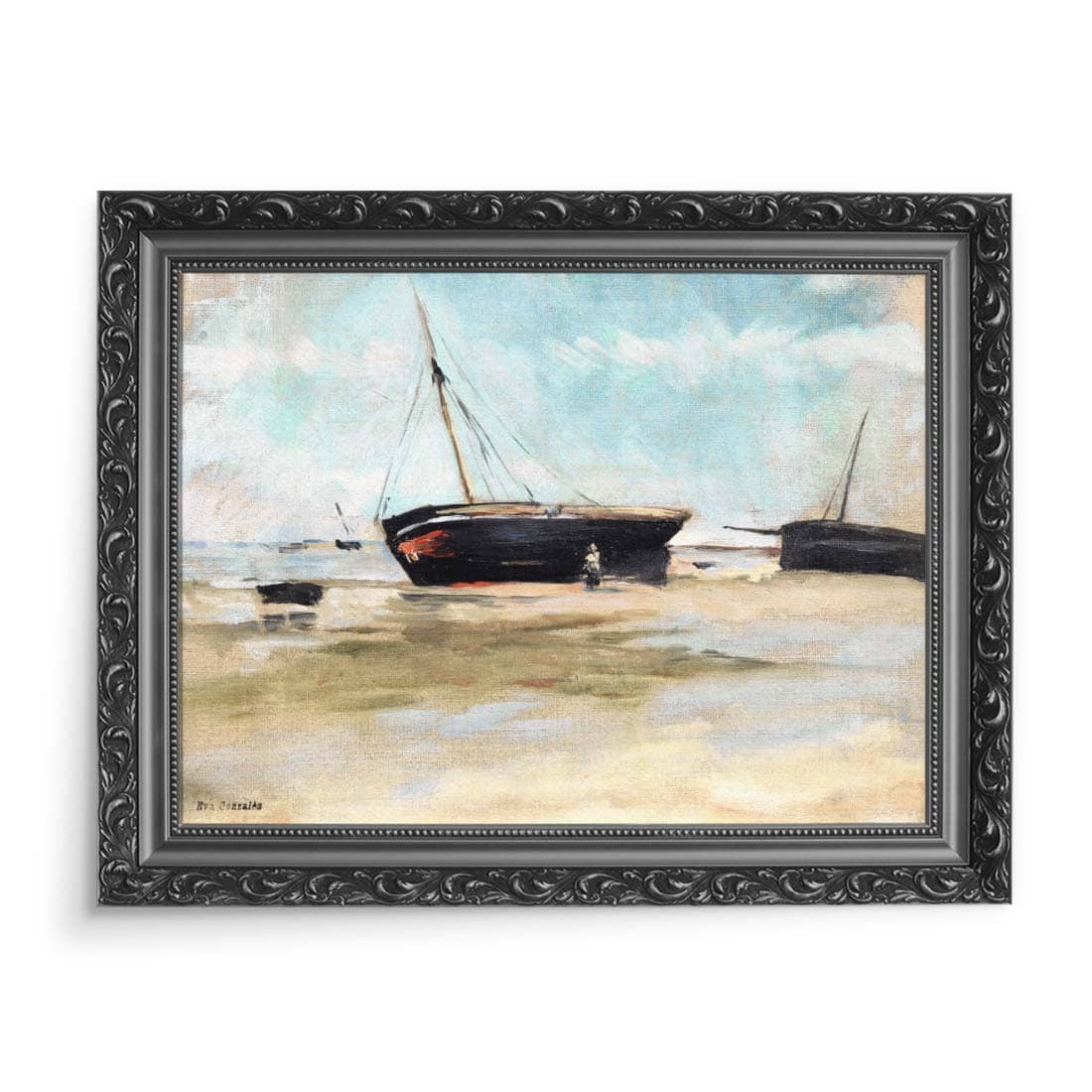 Eva Gonzales Łódź w czasie odpływu 70x50