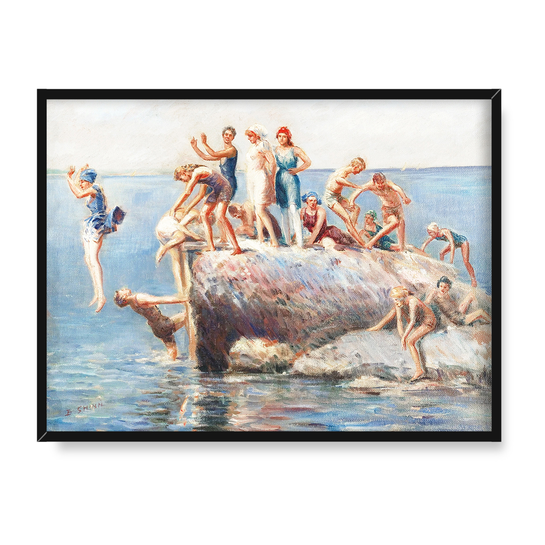 Everett Shinn Kąpiel w Wickford Rhode Island 30x40