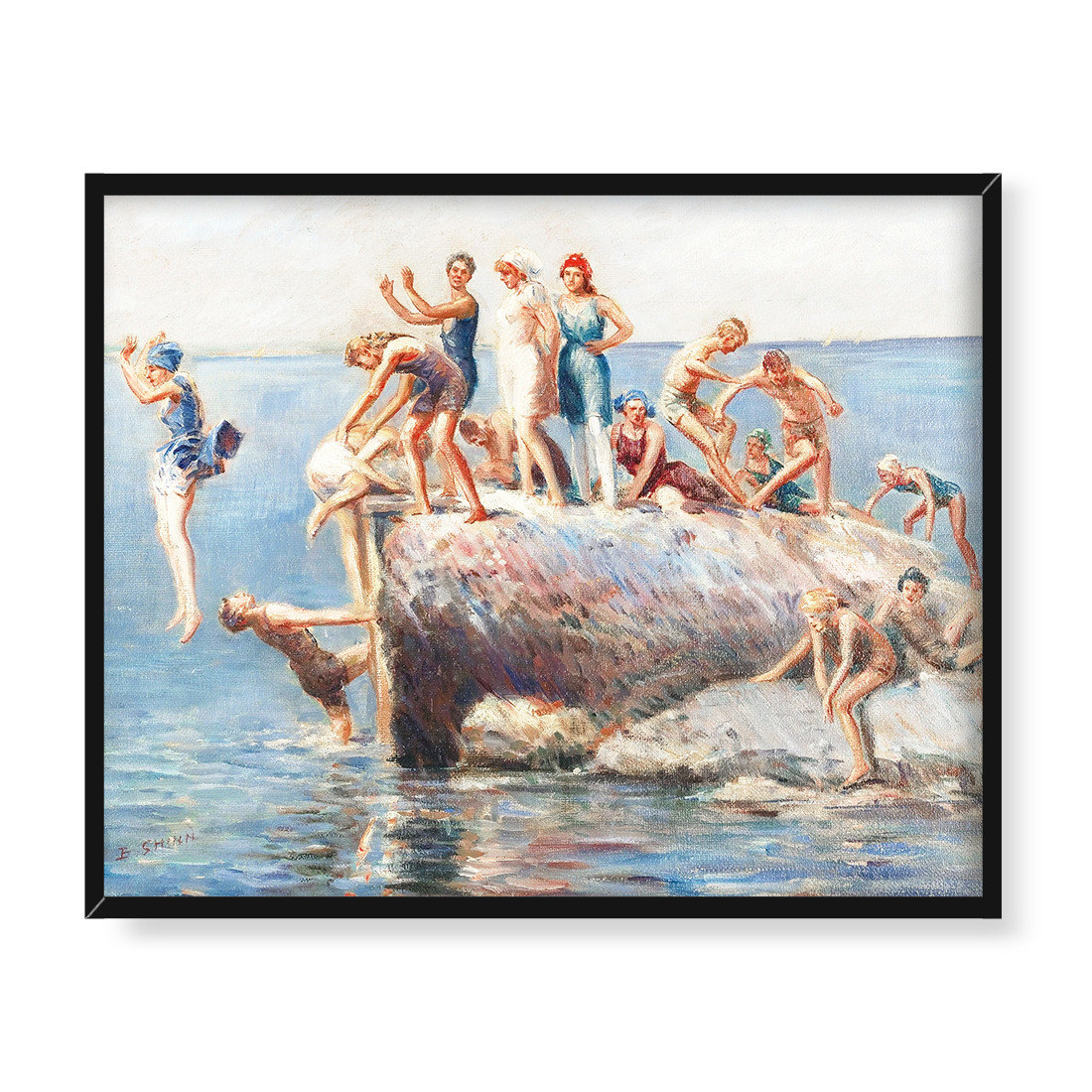 Everett Shinn Kąpiel w Wickford Rhode Island 50x40