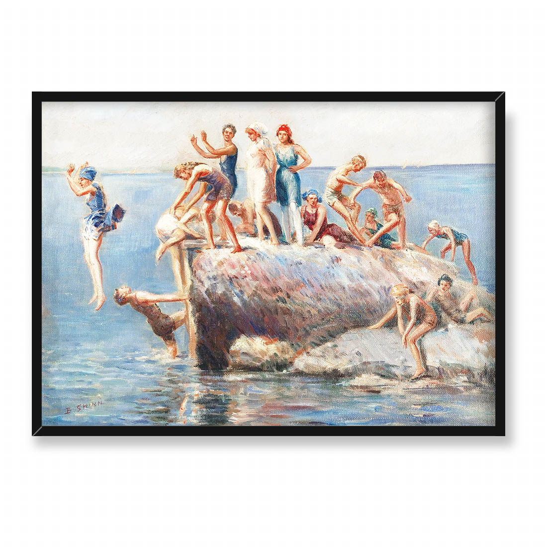 Everett Shinn Kąpiel w Wickford Rhode Island 70x50