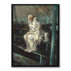 Everett Shinn Klaun na pustych siedzeniach 30×40