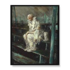 Everett Shinn Klaun na pustych siedzeniach 40×50
