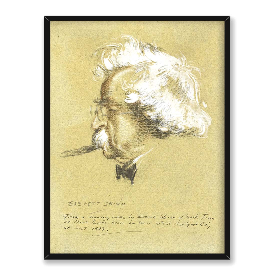 Everett Shinn Mark twain 30x40 w RAMIE