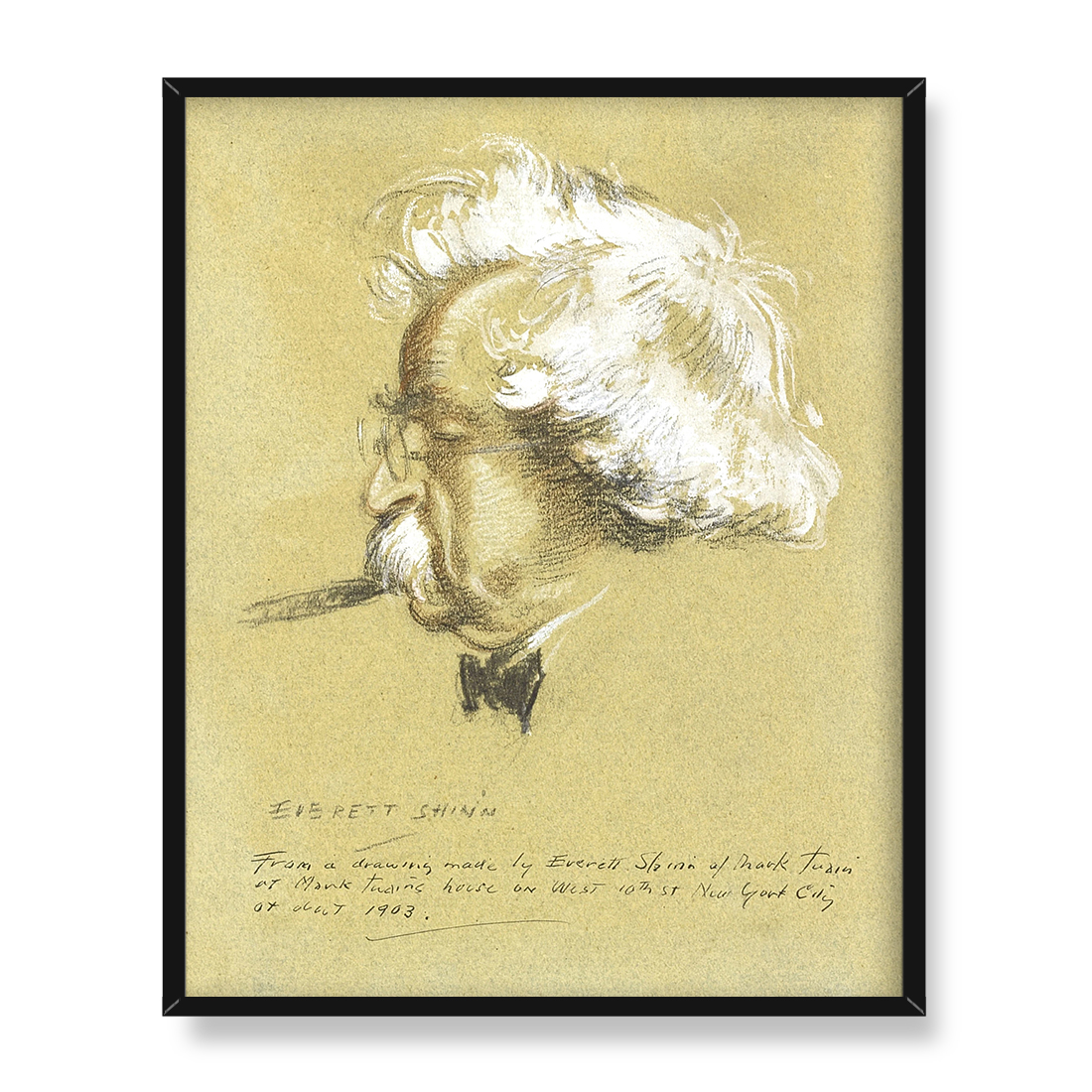 Everett Shinn Mark twain 40x50 w RAMIE