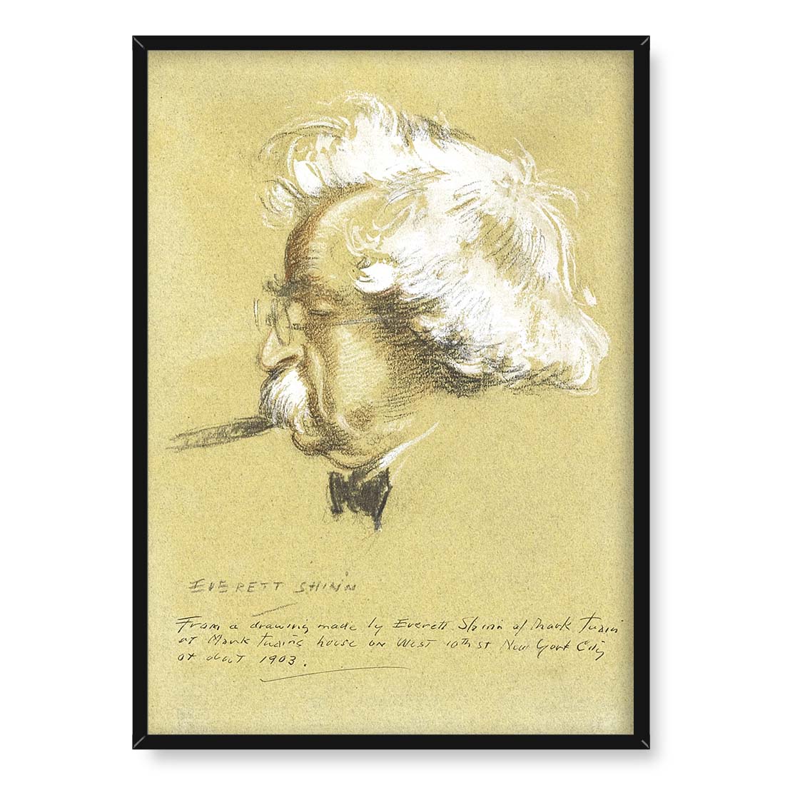 Everett Shinn Mark twain 50x70