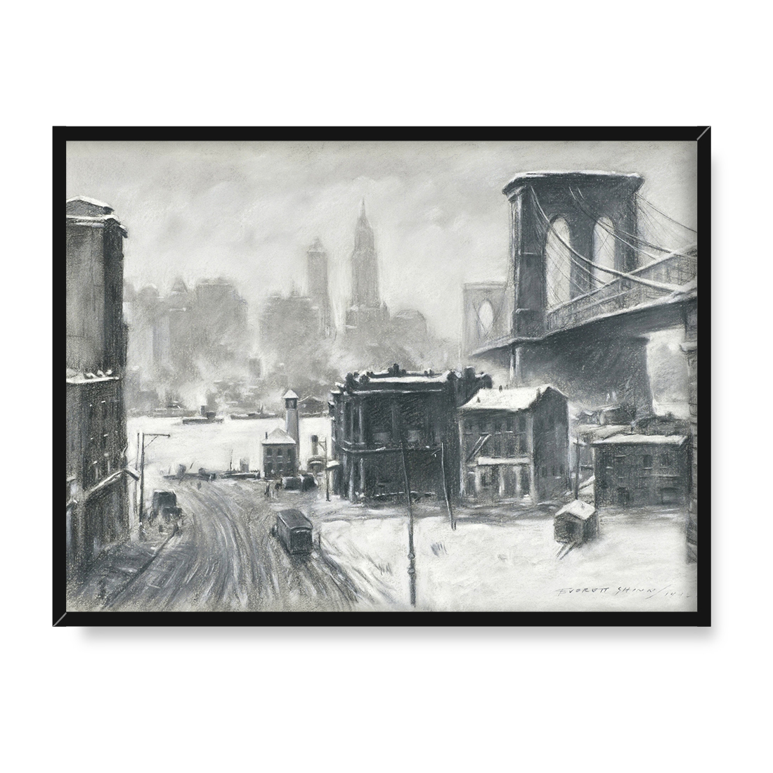 Everett Shinn Most Brookliński 30x40