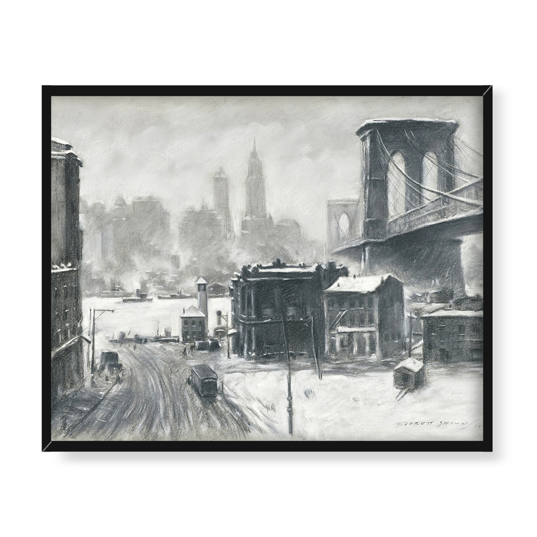 Everett Shinn Most Brookliński 50x40