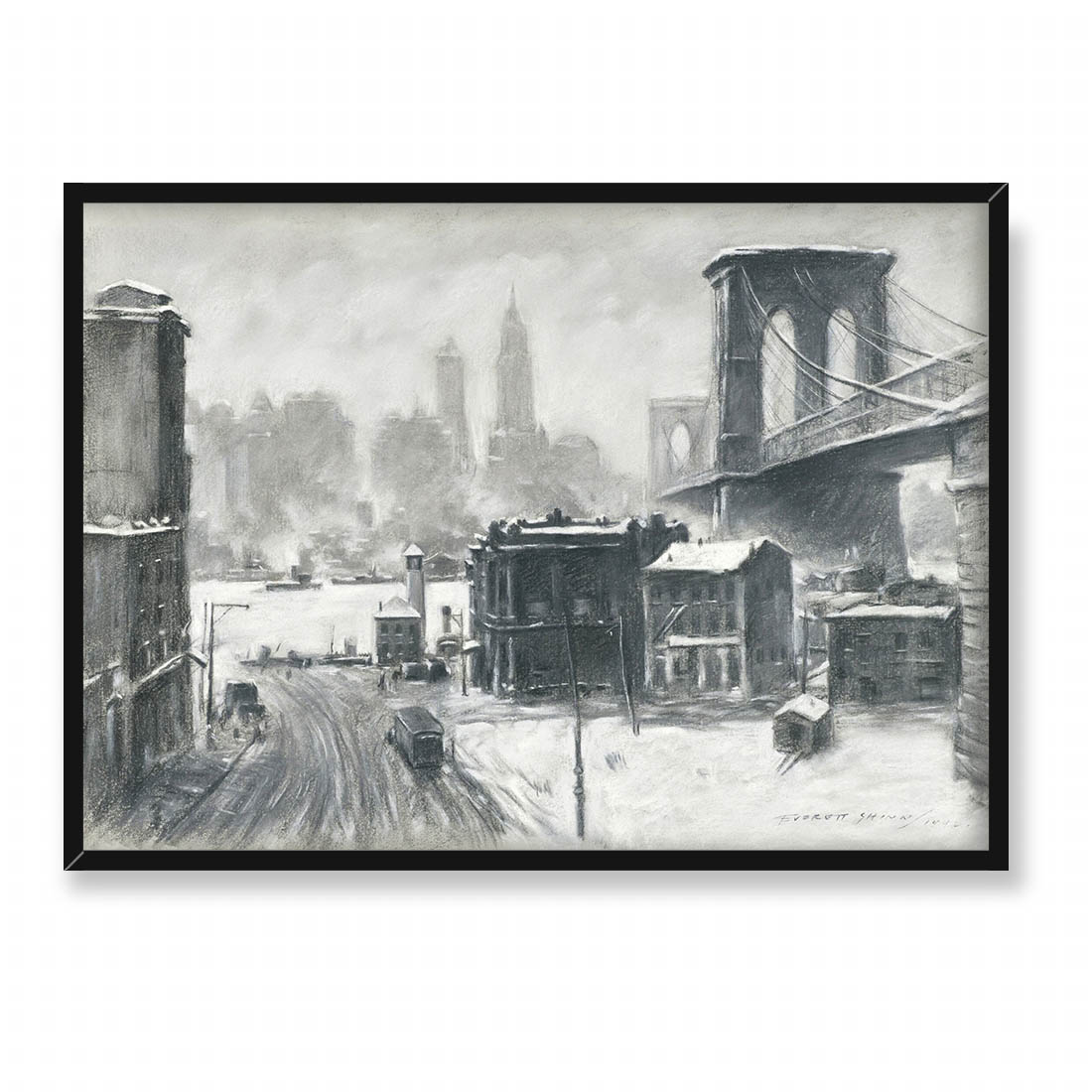 Everett Shinn Most Brookliński 70x50