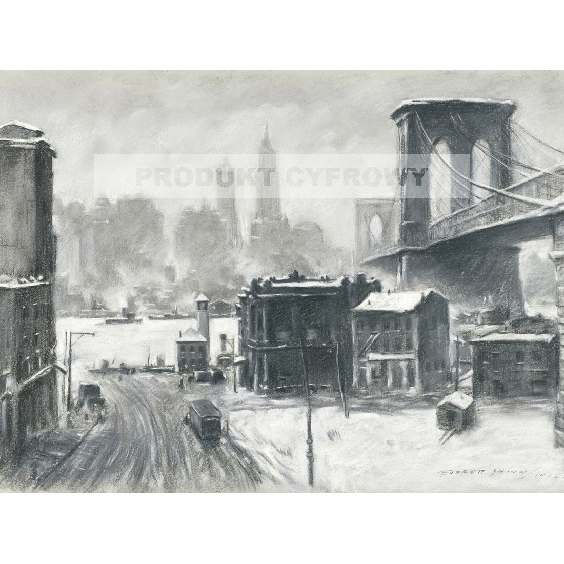 Everett Shinn Most Brookliński — produkt cyfrowy do pobrania