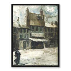 Everett Shinn Scena uliczna w Paryżu 30×40