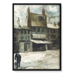 Everett Shinn Scena uliczna w Paryżu 50×70