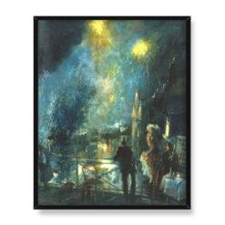 Everett Shinn Święto Bastylii 14 lipca Paryż 40×50
