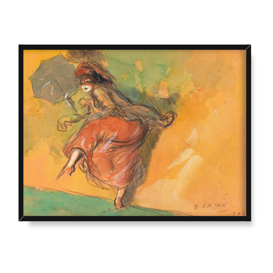 Everett Shinn Tańcząca dziewczyna 30x40 w RAMIE