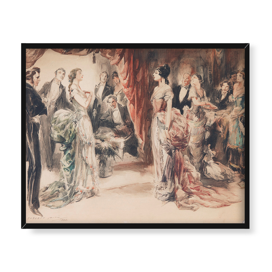 Everett Shinn Wieczorna elegancja 50x40 w RAMIE