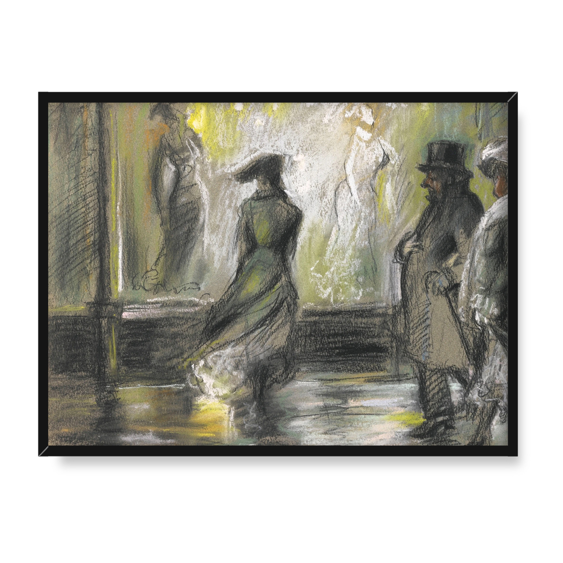 Everett Shinn Window Shopping 30x40 w RAMIE