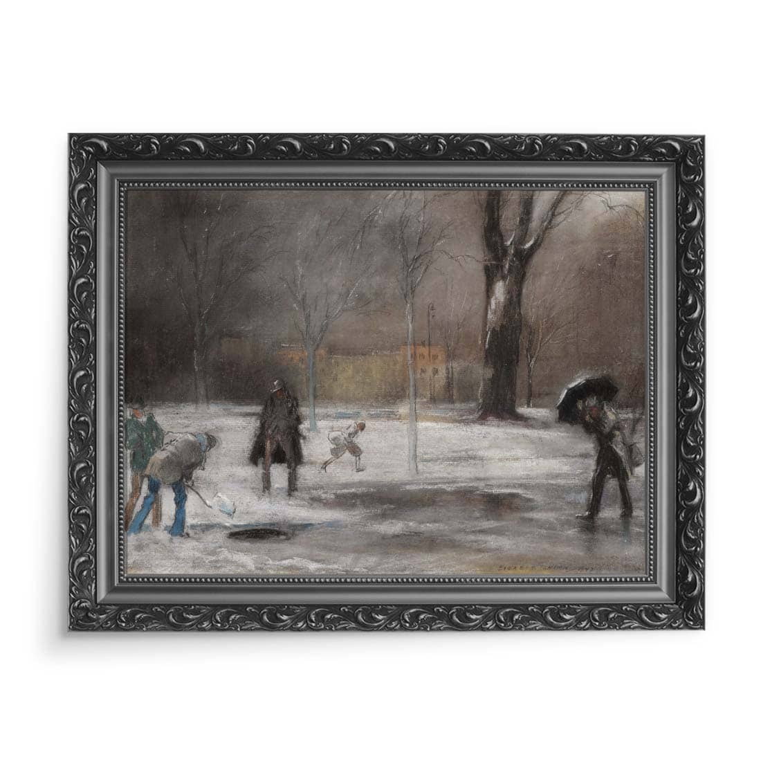 Everett Shinn Zima na Placu Waszyngtona 70x50