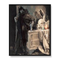 Everett Shinn Złoty lancet 40×50