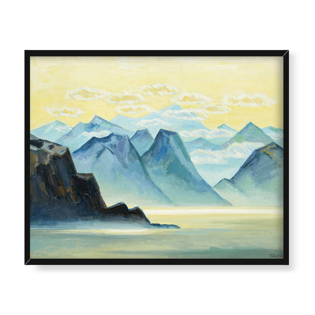 Ewald Dahlskog Fiord Lofotów 50x40