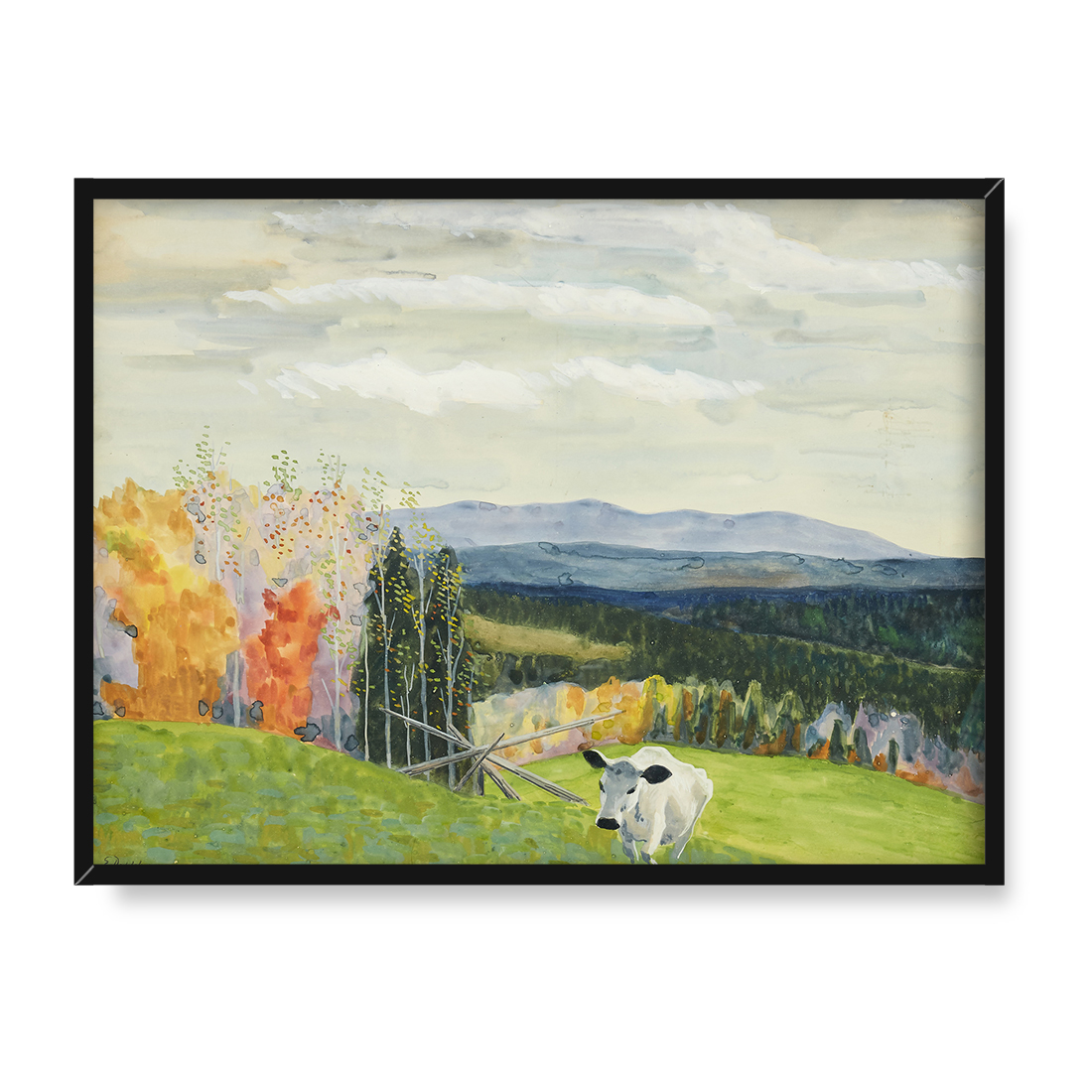 Ewald Dahlskog Krowa w letniej zieleni 30x40