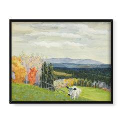 Ewald Dahlskog Krowa w letniej zieleni 50×40