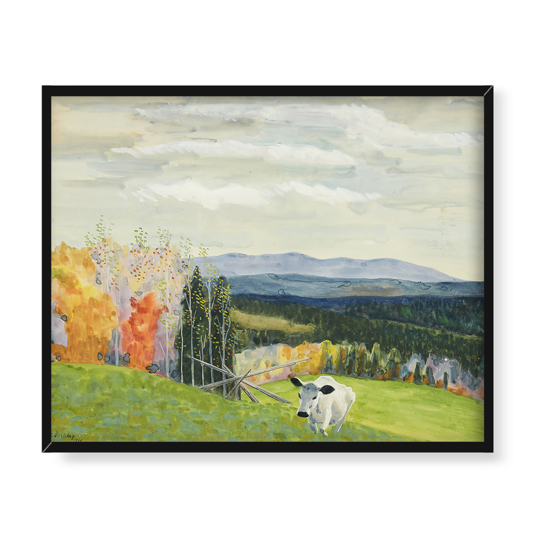 Ewald Dahlskog Krowa w letniej zieleni 50x40