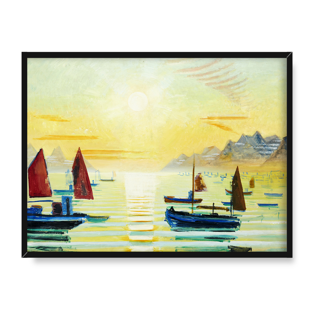 Ewald Dahlskog Łodzie w słońcu 30x40