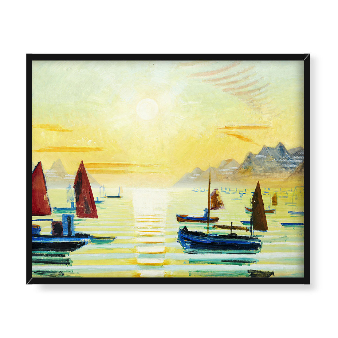 Ewald Dahlskog Łodzie w słońcu 50x40