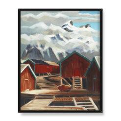 Ewald Dahlskog Szopy rybackie 40×50