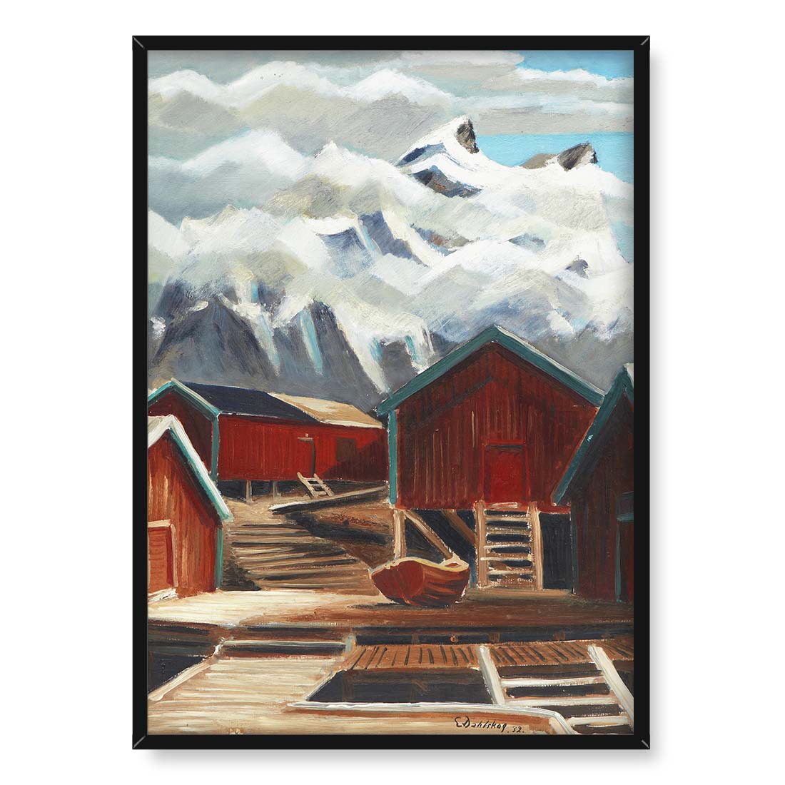 Ewald Dahlskog Szopy rybackie 50x70