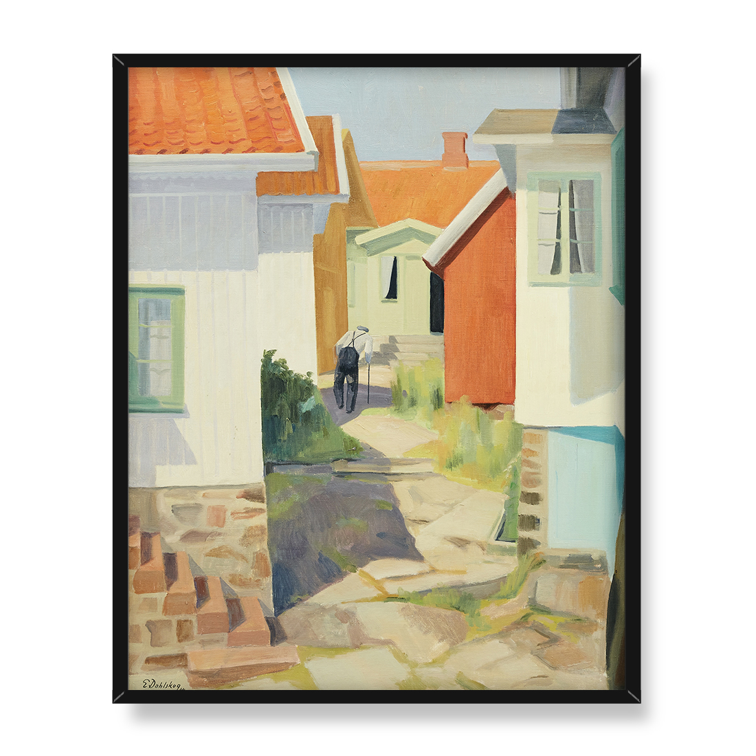 Ewald Dahlskog W osadzie rybackiej 40x50 w RAMIE