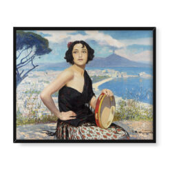 Feliks Michał Wygrzywalski Kobieta na tle Neapolu 50×40