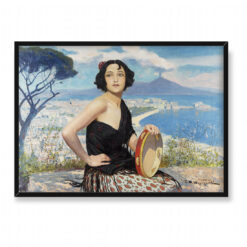 Feliks Michał Wygrzywalski Kobieta na tle Neapolu 70×50