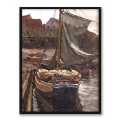 Ferdynand Ruszczyc Barka drewna 30×40