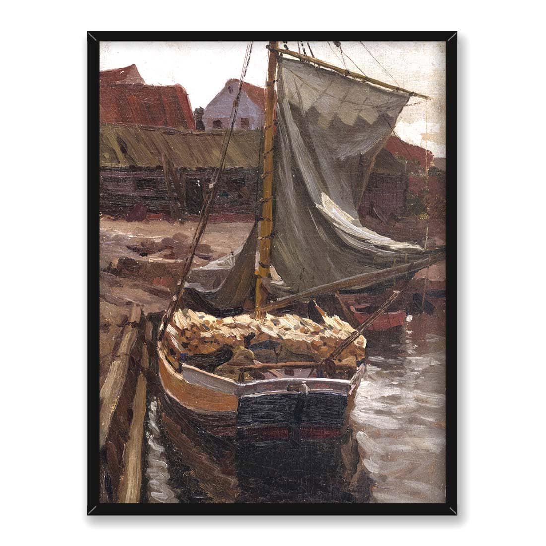 Ferdynand Ruszczyc Barka drewna 30x40