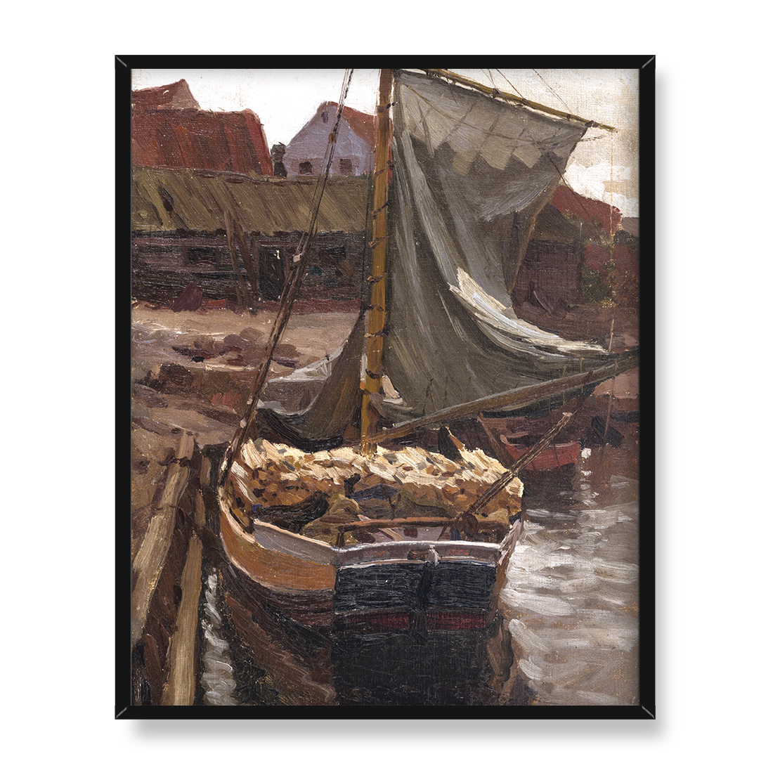 Ferdynand Ruszczyc Barka drewna 40x50